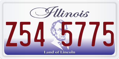 IL license plate Z545775