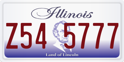 IL license plate Z545777