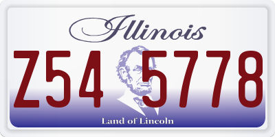 IL license plate Z545778
