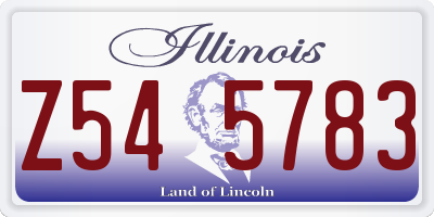 IL license plate Z545783