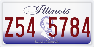 IL license plate Z545784