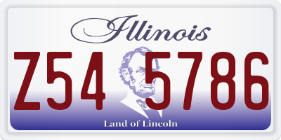 IL license plate Z545786