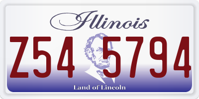 IL license plate Z545794