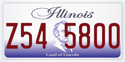 IL license plate Z545800