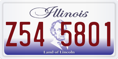IL license plate Z545801