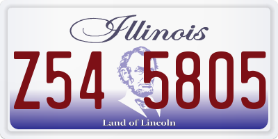 IL license plate Z545805