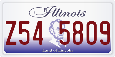 IL license plate Z545809