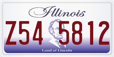 IL license plate Z545812