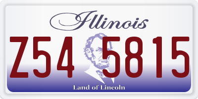 IL license plate Z545815