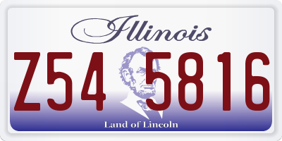 IL license plate Z545816