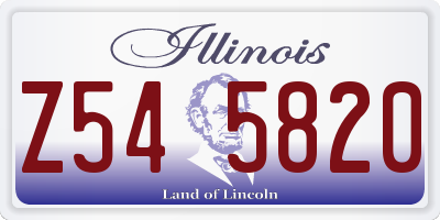 IL license plate Z545820