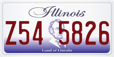IL license plate Z545826