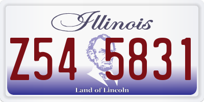 IL license plate Z545831