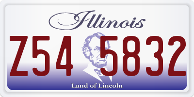 IL license plate Z545832