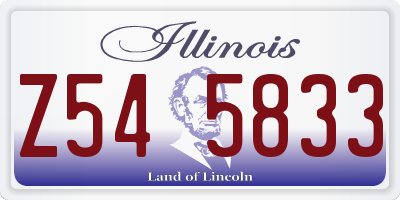 IL license plate Z545833