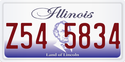 IL license plate Z545834