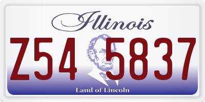 IL license plate Z545837