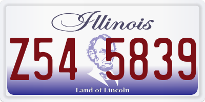 IL license plate Z545839