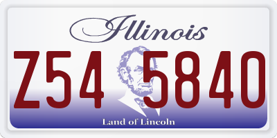 IL license plate Z545840