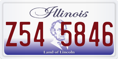 IL license plate Z545846