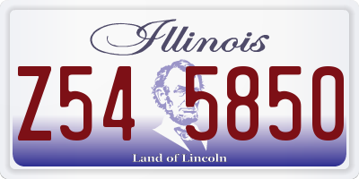 IL license plate Z545850