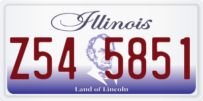 IL license plate Z545851