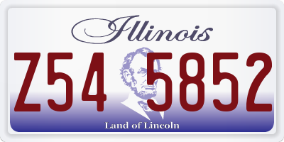IL license plate Z545852