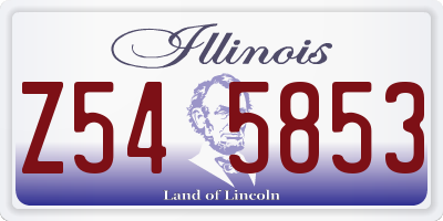 IL license plate Z545853