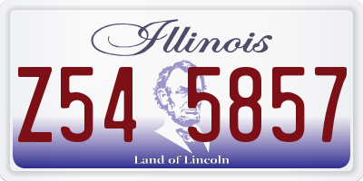 IL license plate Z545857