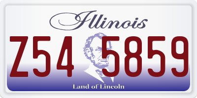 IL license plate Z545859