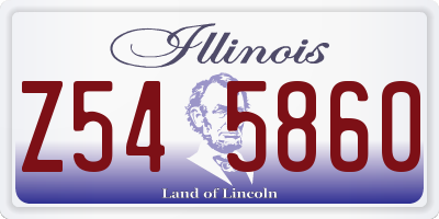 IL license plate Z545860