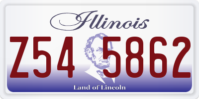 IL license plate Z545862