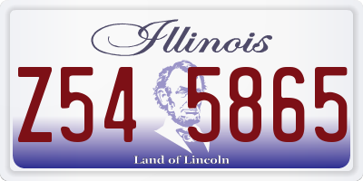 IL license plate Z545865