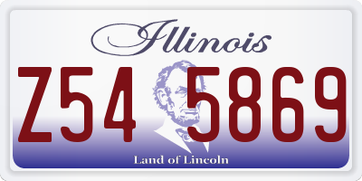 IL license plate Z545869