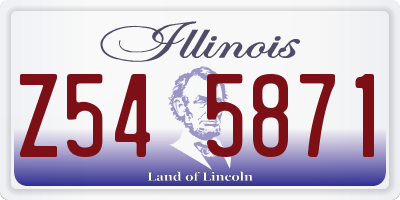 IL license plate Z545871