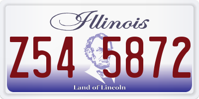 IL license plate Z545872