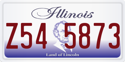IL license plate Z545873