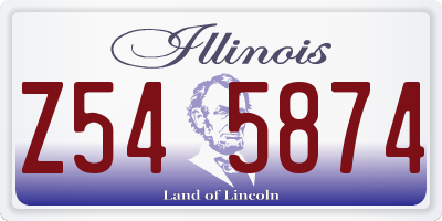 IL license plate Z545874