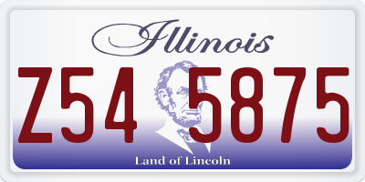 IL license plate Z545875