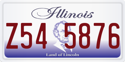IL license plate Z545876