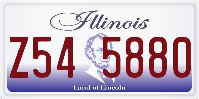 IL license plate Z545880
