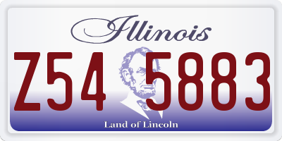 IL license plate Z545883
