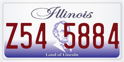 IL license plate Z545884
