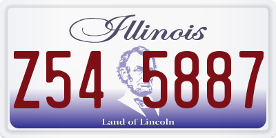 IL license plate Z545887