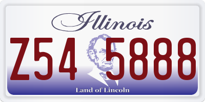 IL license plate Z545888