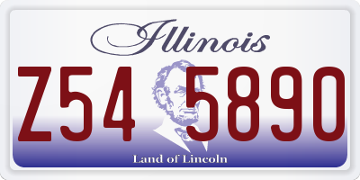 IL license plate Z545890