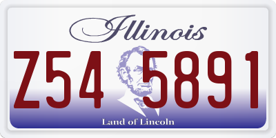 IL license plate Z545891
