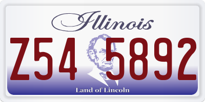 IL license plate Z545892
