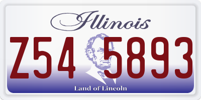 IL license plate Z545893