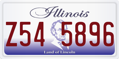 IL license plate Z545896